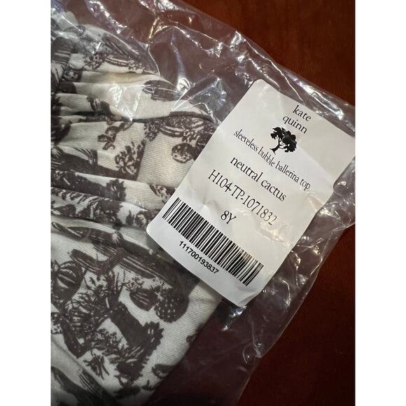 NWT Kate Sleeveless Bubble Ballerina Top in Neutral Cactus 8Y - Picture 2 of 3